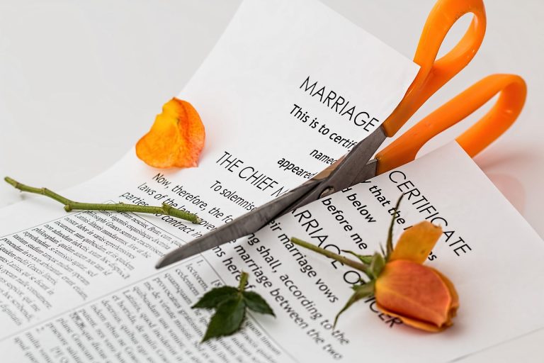 El proceso legal de un divorcio