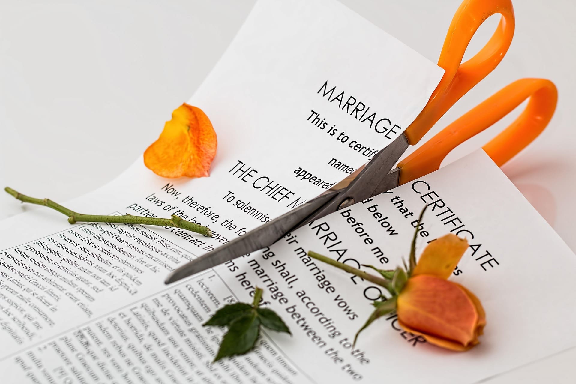 El proceso legal de un divorcio